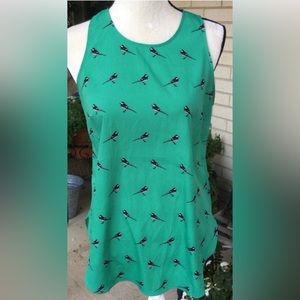Bird print tank top